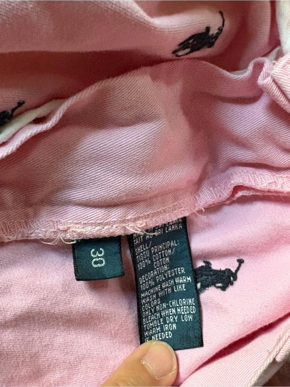 Polo by Ralph Lauren Pink Embroidered Pony Men’s Flat Front Shorts